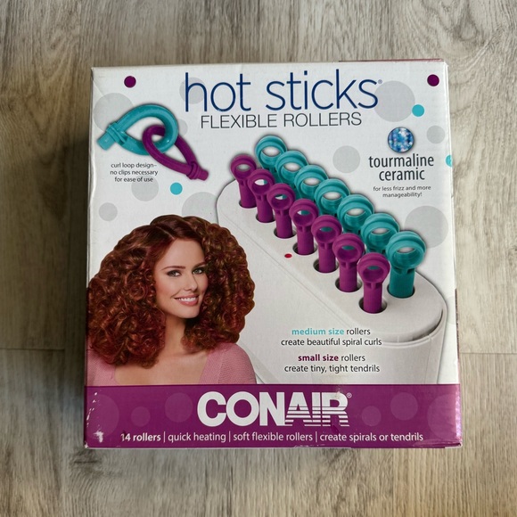 Conair Hot Sticks Flexible Rollers Small Medium Sizes 14 Count Hair Curlers NEW - Picture 1 of 7